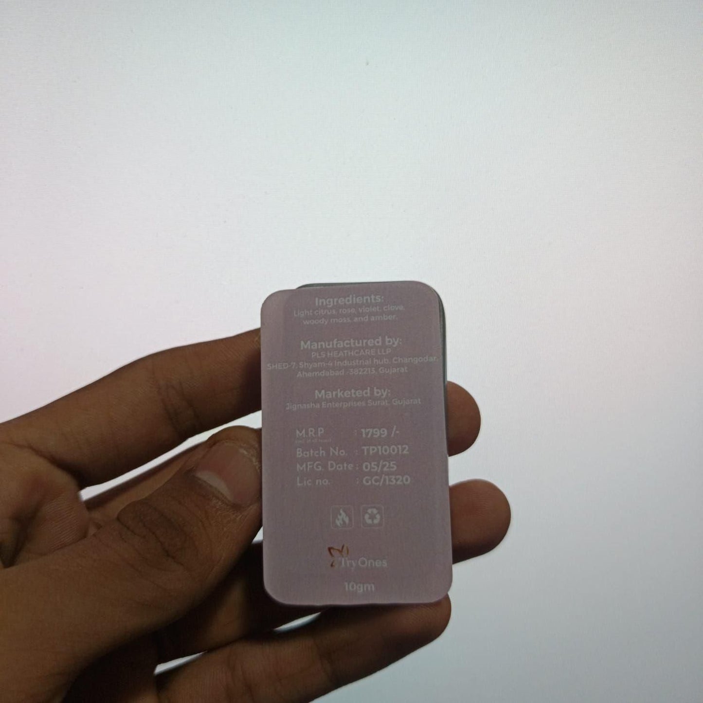 TryOnes PEACH GIRL Solid Perfume for Women 12gram (Pack of 2)