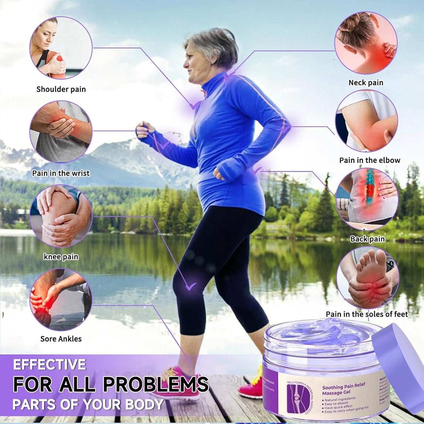 Smoothing Pain Relief Massage Gel (Pack of 2)